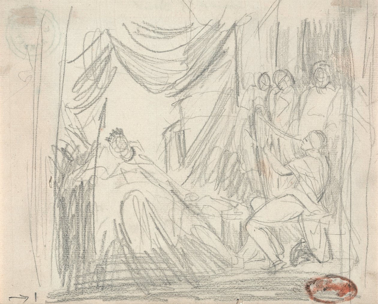 Dávid és Saul alkotó: George Romney
