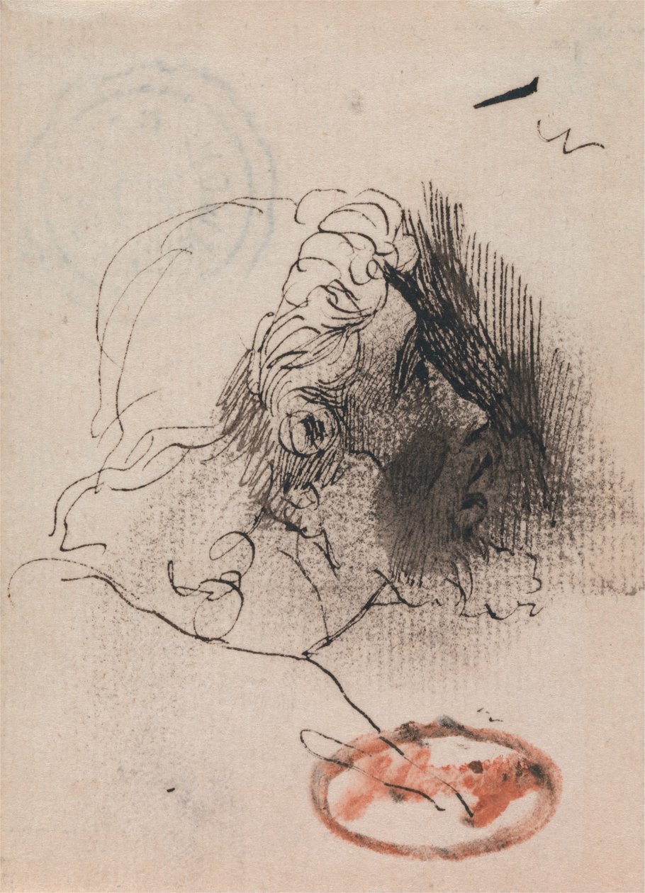 Egy férfi feje profilban alkotó: George Romney