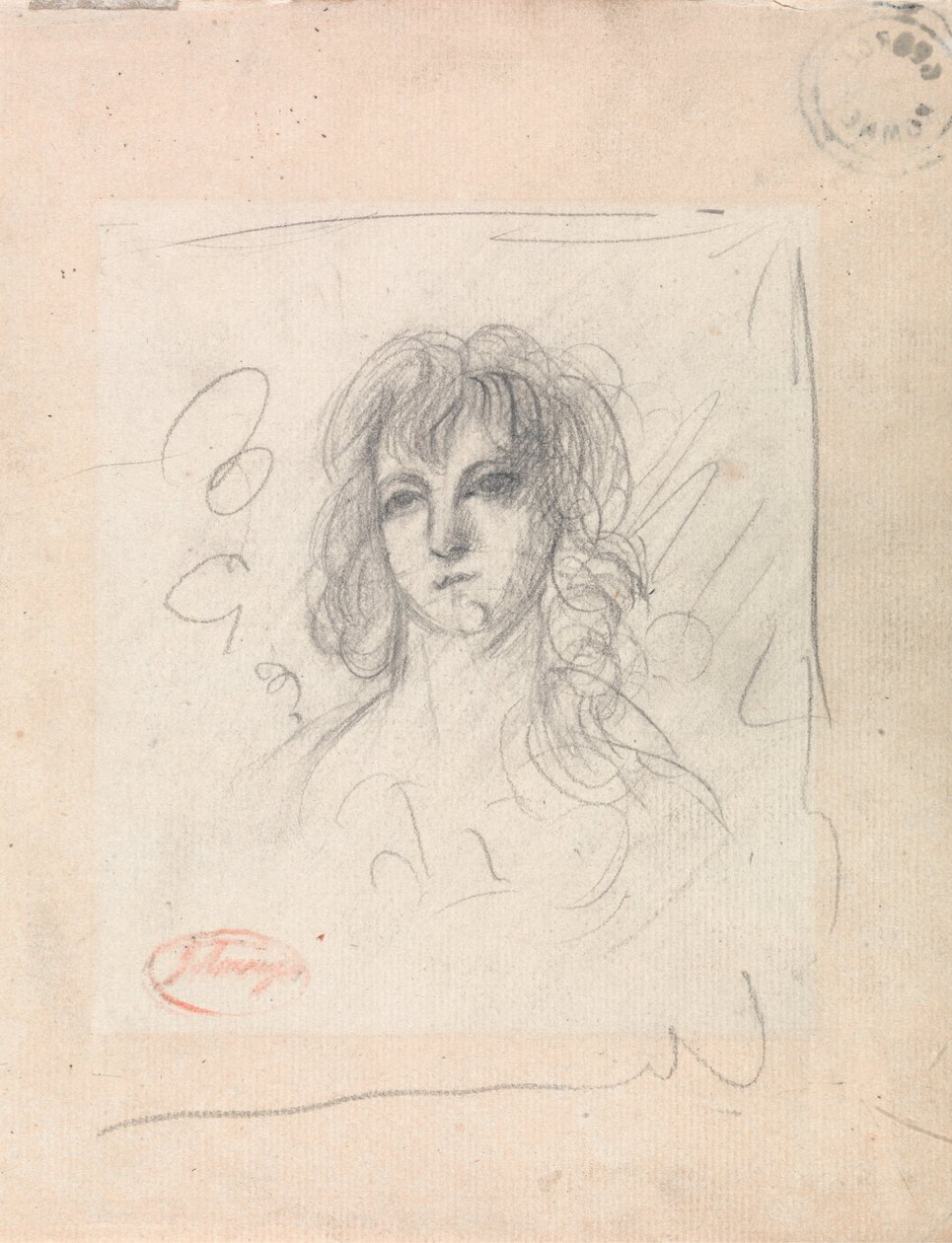 Egy nő feje alkotó: George Romney