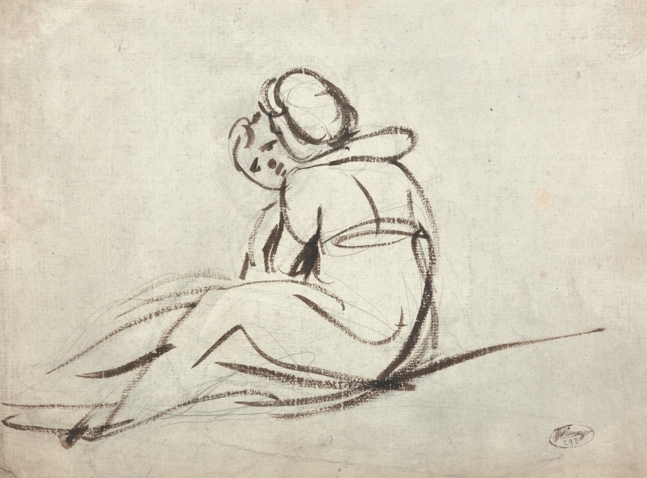 Két gyermek ölelkezik alkotó: George Romney