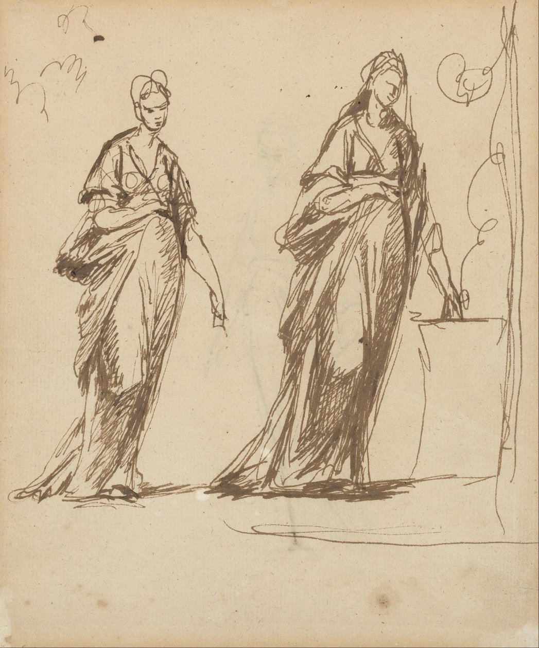 Két női alak alkotó: George Romney