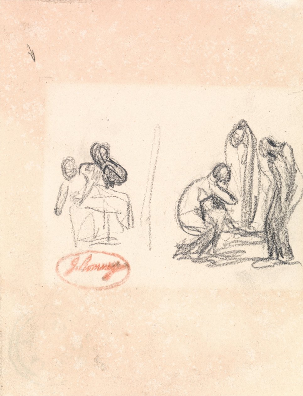 Két vázlat a játszó gyerekekről alkotó: George Romney