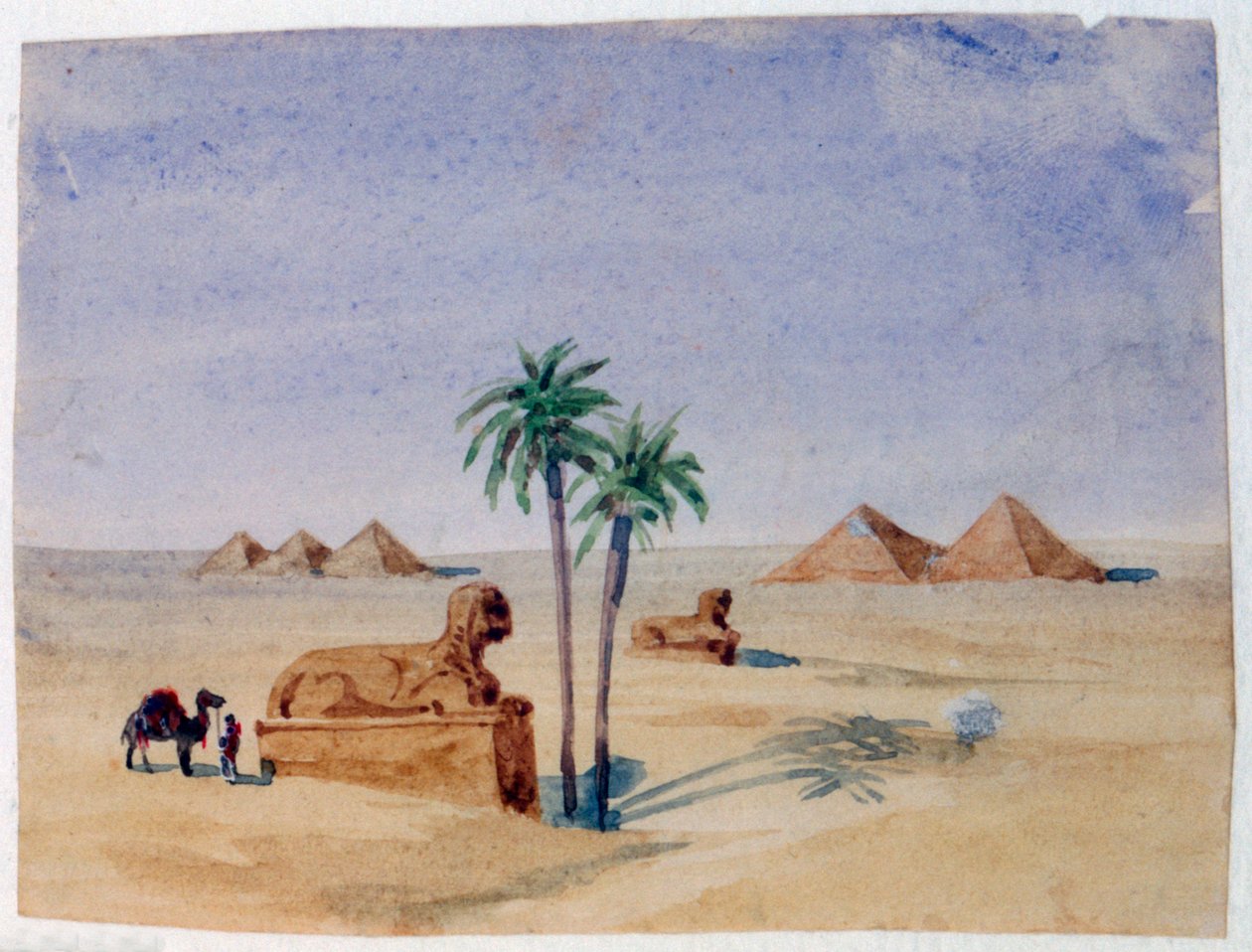 Szfinx és piramisok, Giza II, 1820-1876 alkotó: George Sand