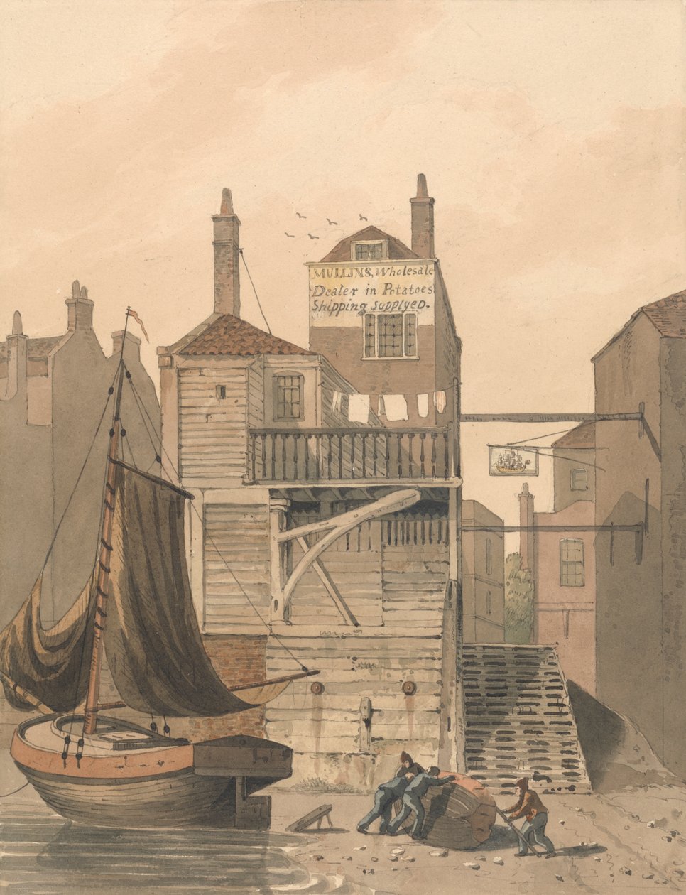 Shadwell a Hajófogadónál alkotó: George Shepheard