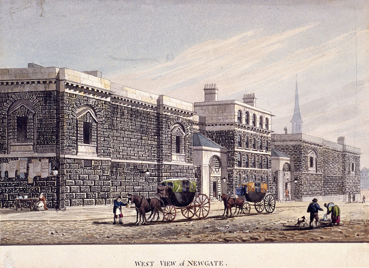 Newgate börtön, Old Bailey, London, 1815 alkotó: George Shepherd