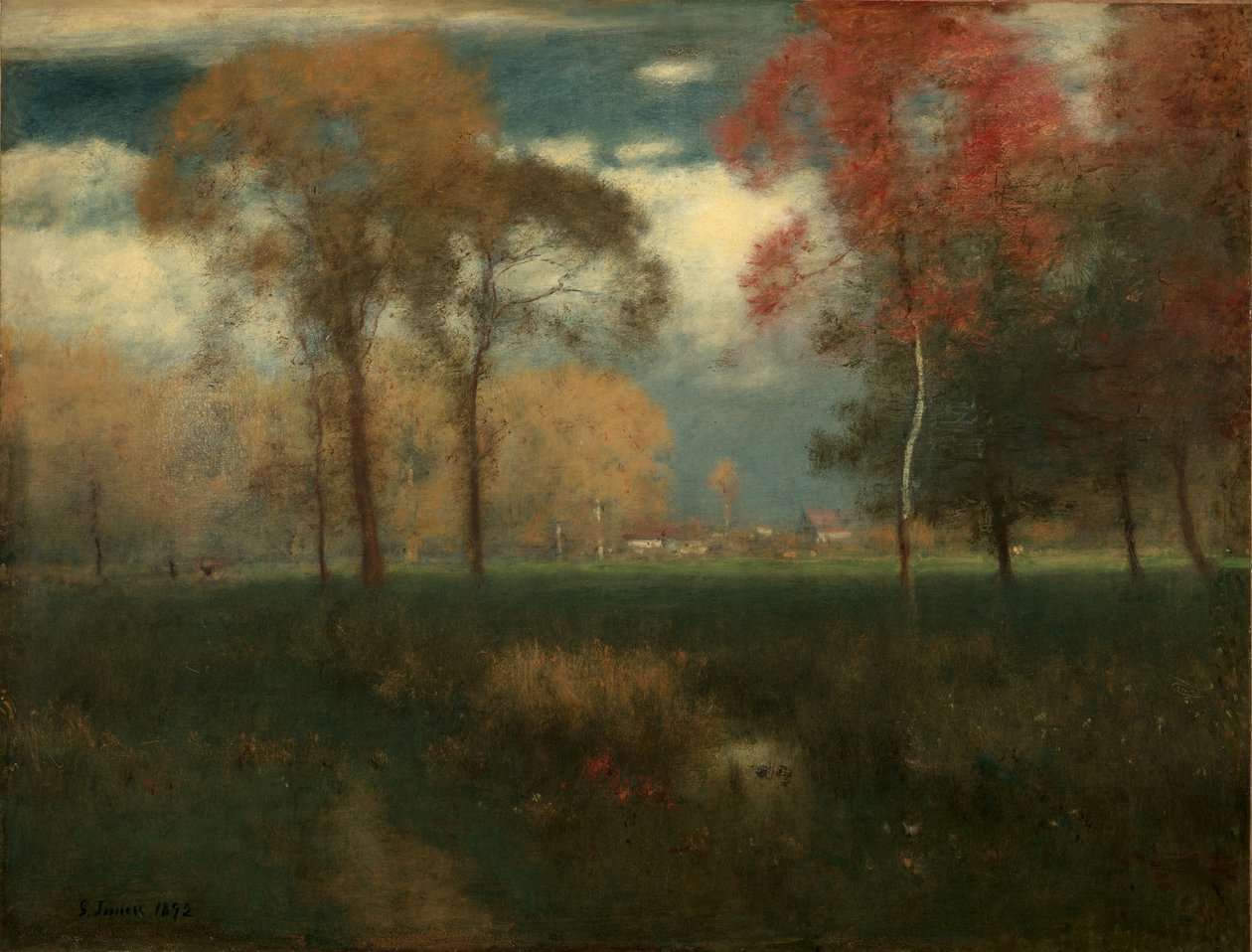 Napsütéses őszi nap, 1892 alkotó: George Snr. Inness