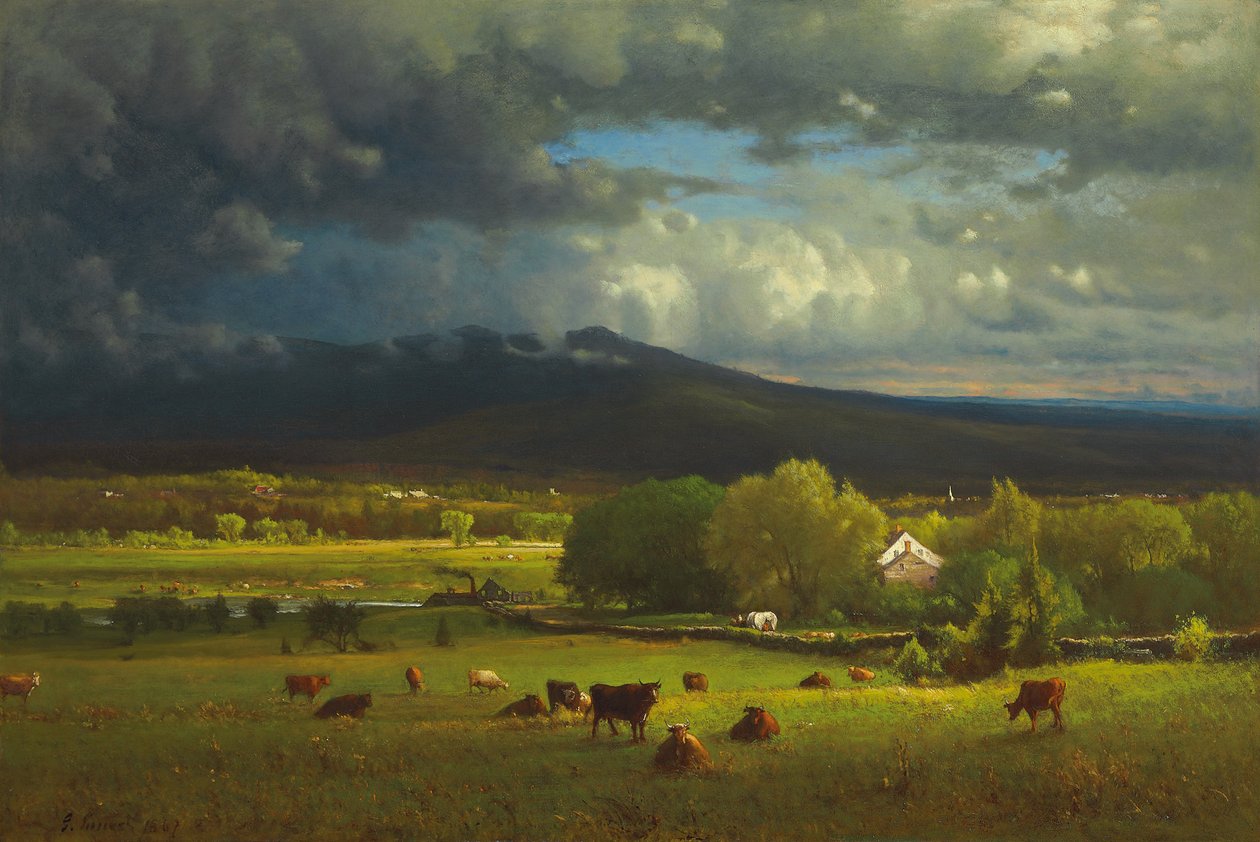 Naplemente a folyón, 1867 alkotó: George Snr. Inness