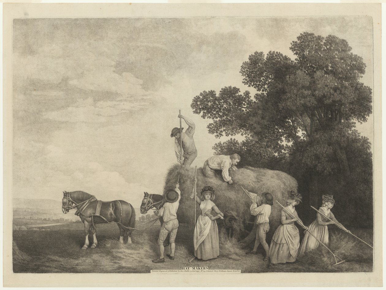 Szénakészítők alkotó: George Stubbs