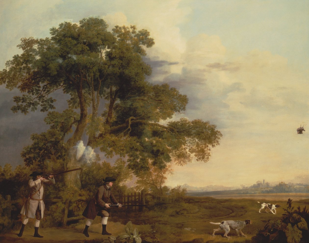 Két úriember lövöldözik alkotó: George Stubbs