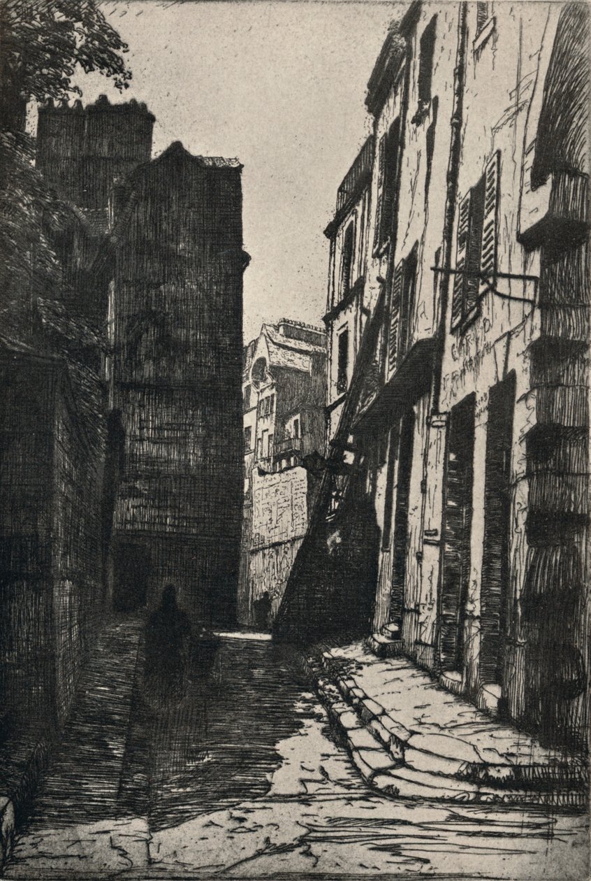 "Rue des Pretres-St Severin", 1915. alkotó: George T Plowman