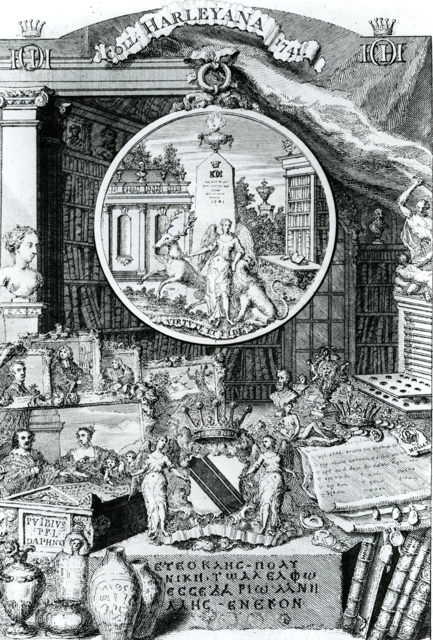 Lord Harley könyvtáblája, 1741 alkotó: George Vertue
