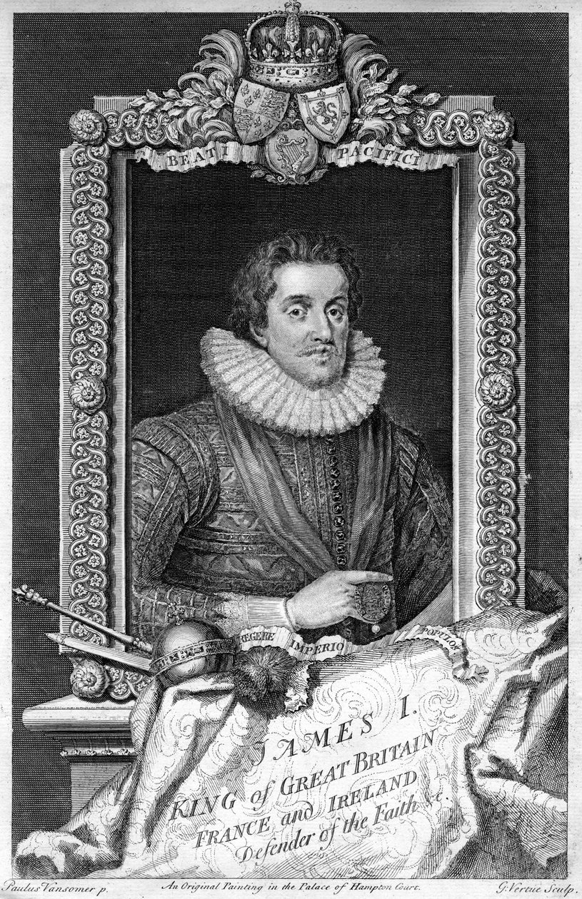 I. Jakab angol, 17. század. alkotó: George Vertue