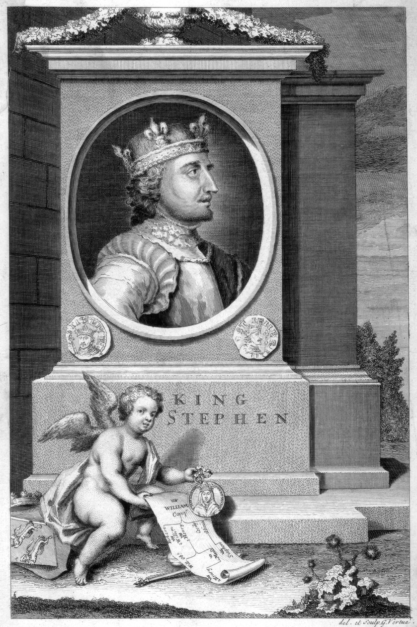 István király 1096-1154, 18. század. alkotó: George Vertue