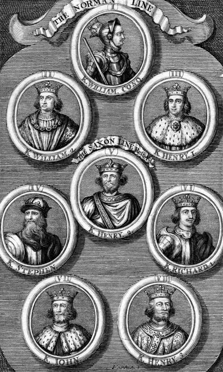 Anglia királyai. alkotó: George Vertue