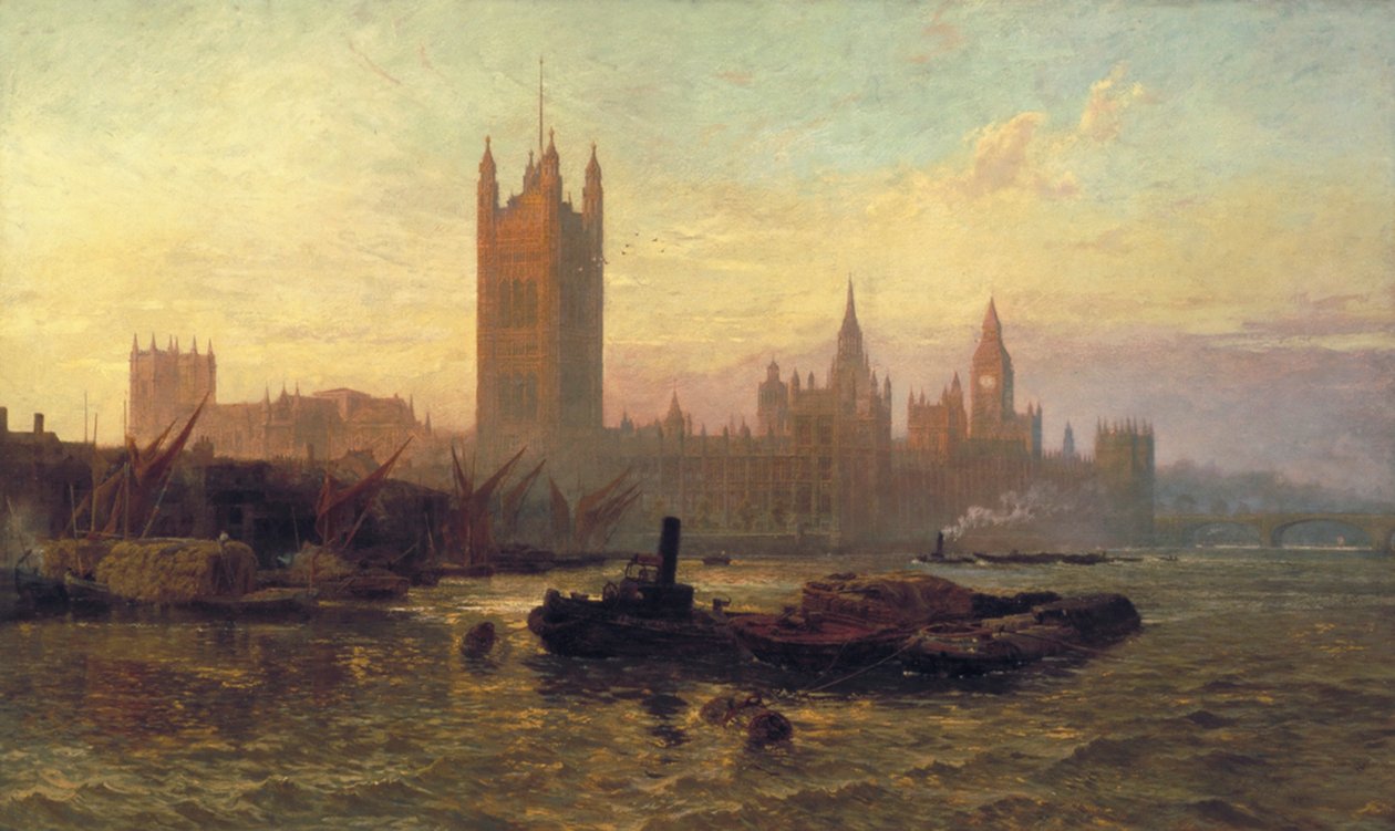 "A Westminsteri palota", 1892 alkotó: George Vicat Cole