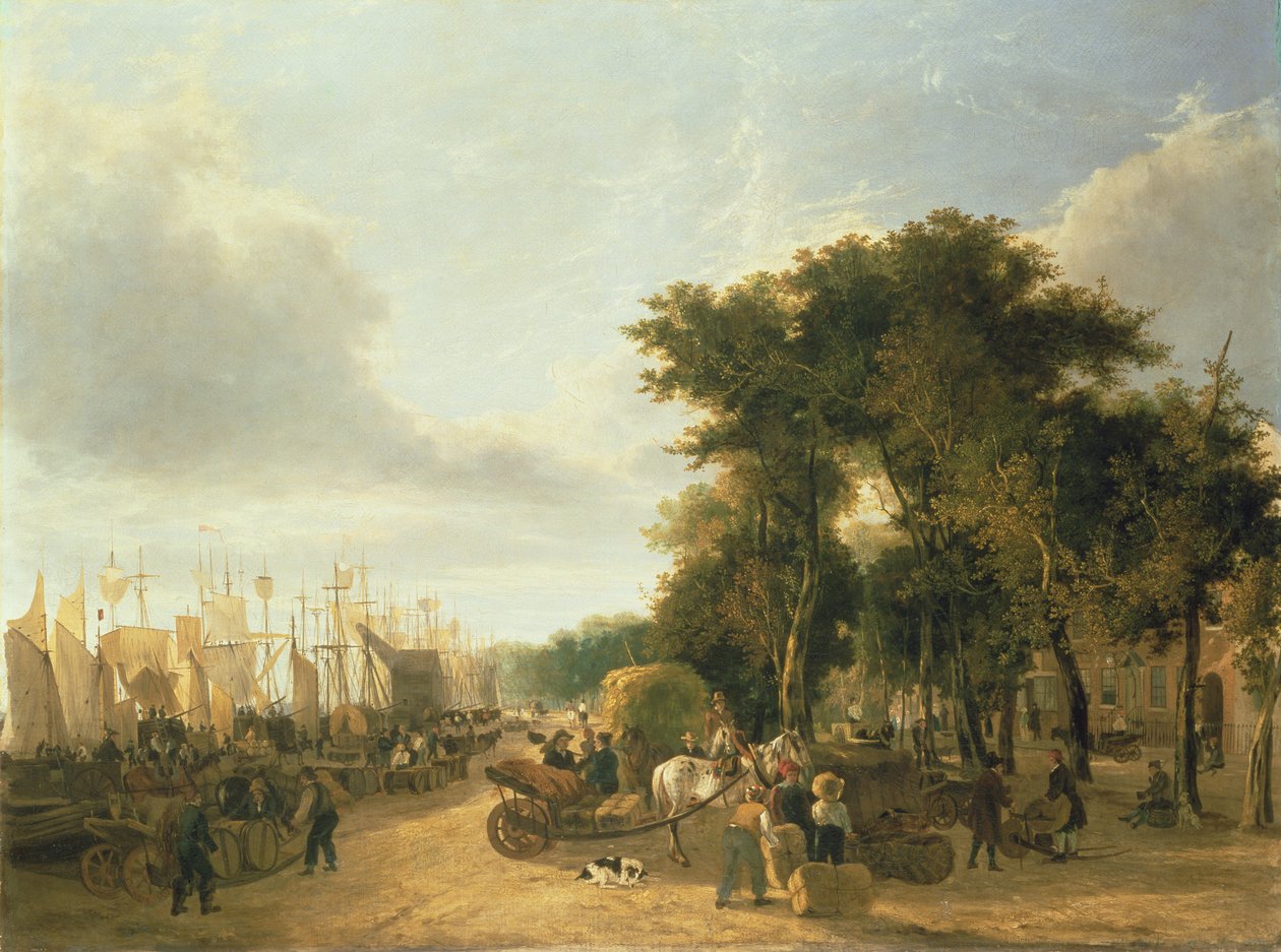 Yarmouth rakpart, 1823 alkotó: George Vincent