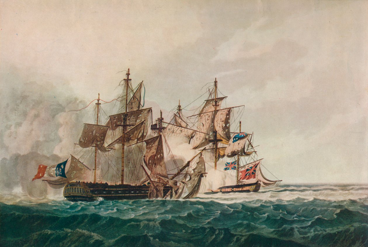 A Furieuse elfogása, c1810 alkotó: George Webster