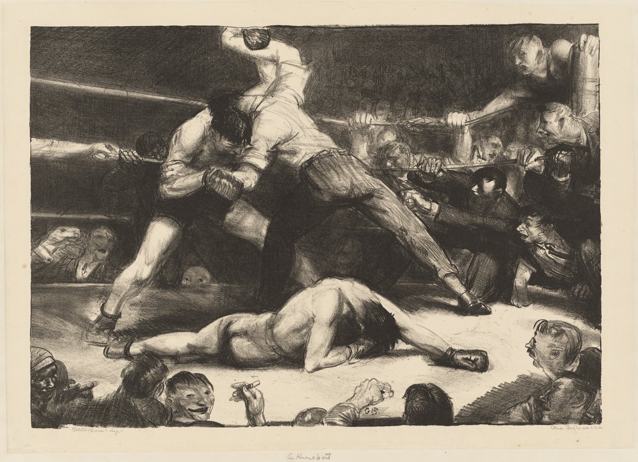 Kiütés, 1921. alkotó: George Wesley Bellows
