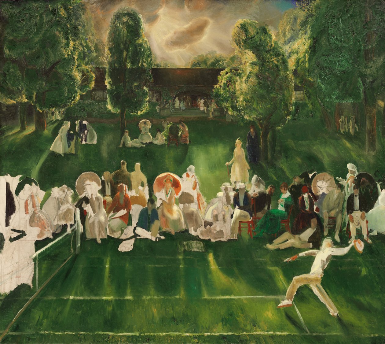 Teniszbajnokság, 1920. alkotó: George Wesley Bellows