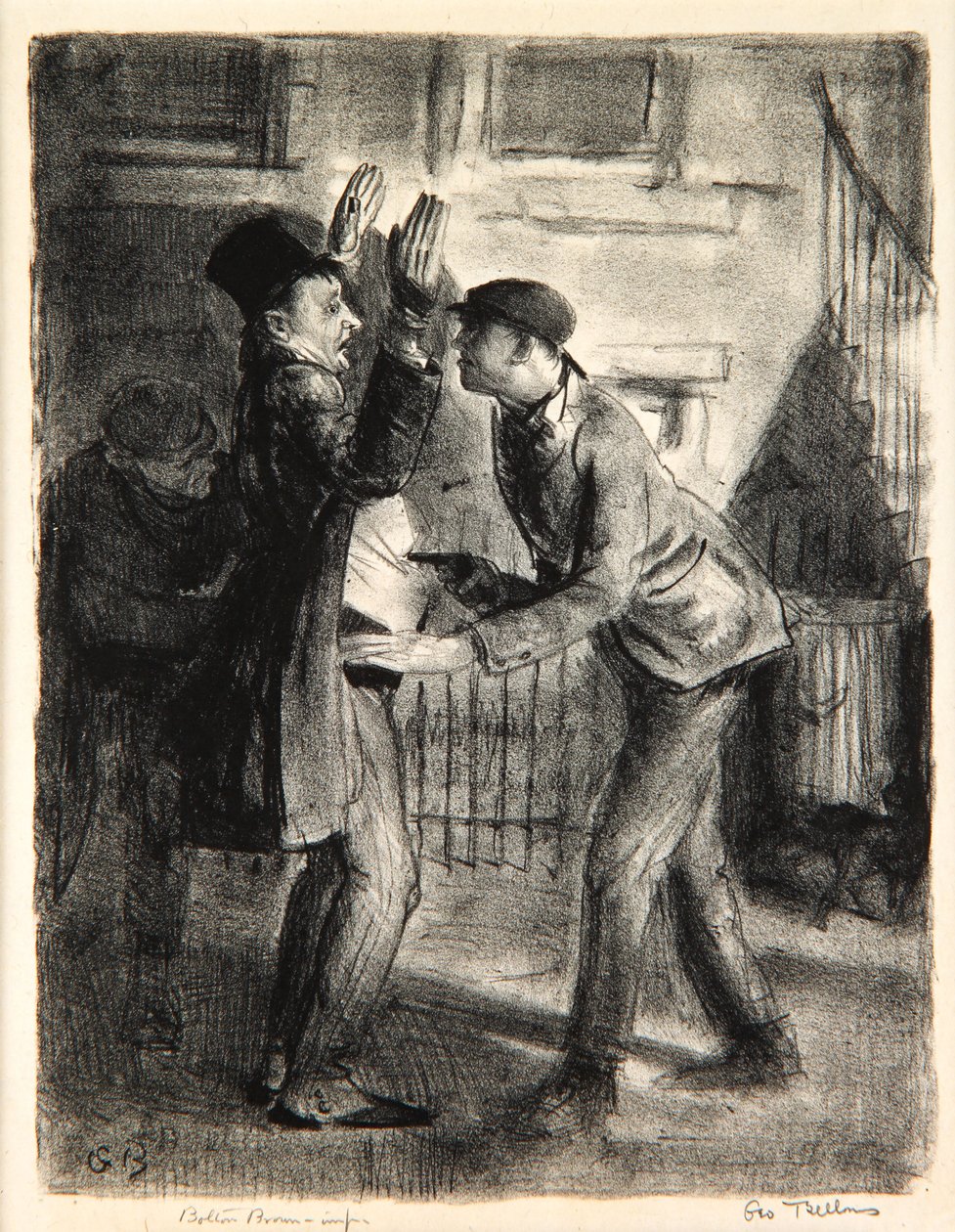 The Hold-Up, 1921 alkotó: George Wesley Bellows