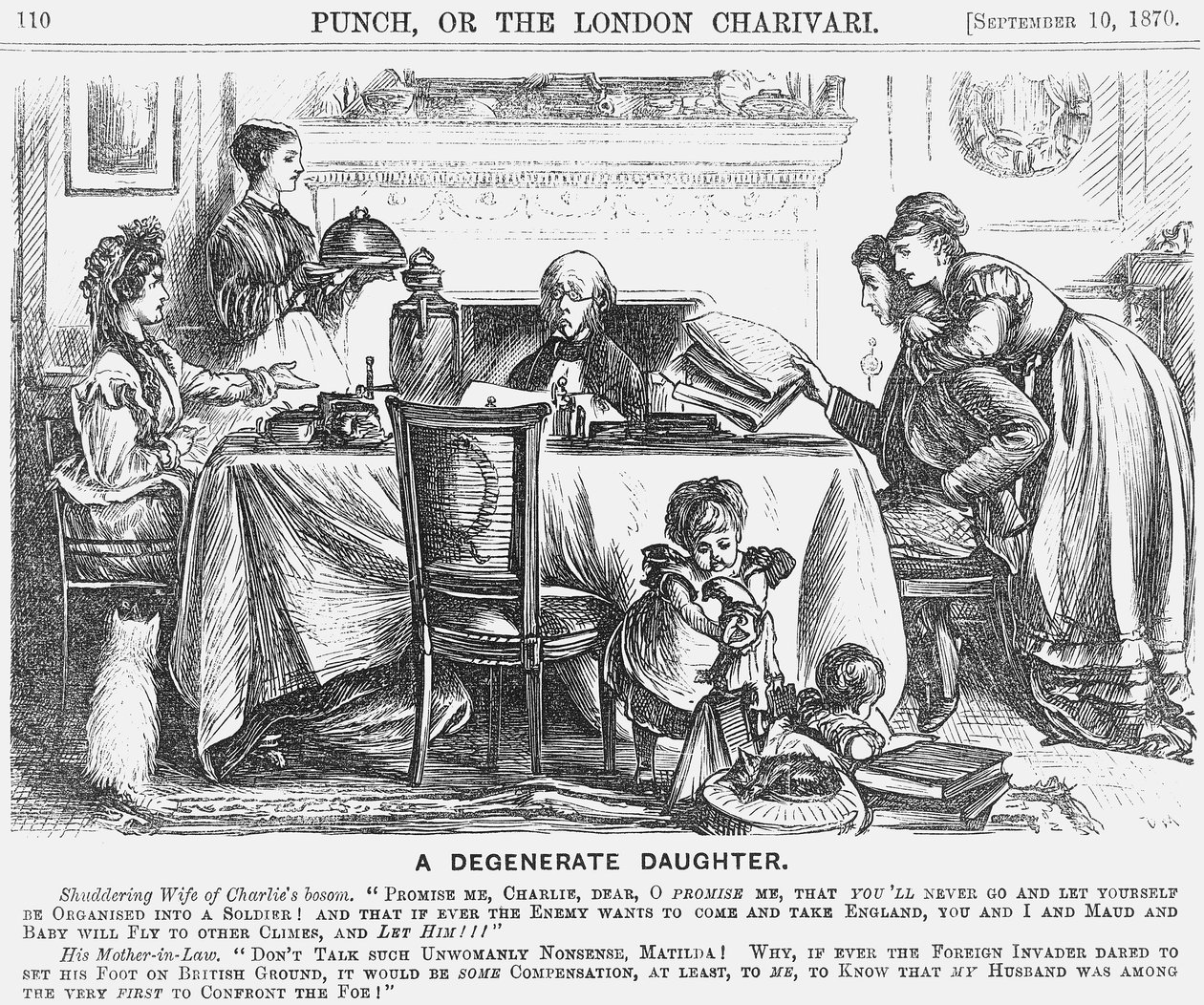 „Egy elfajzott lány”, 1870 alkotó: George du Maurier