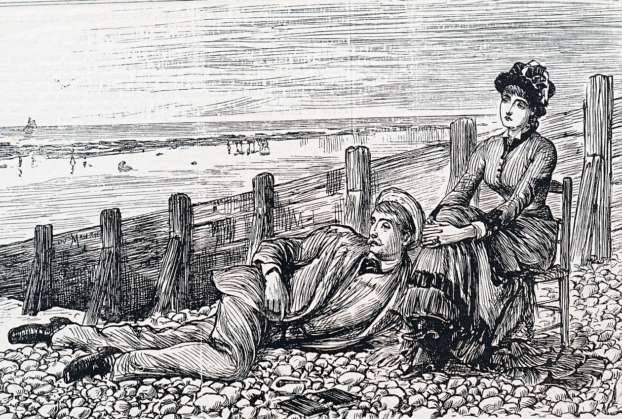Egy pár a nászútjukon alkotó: George du Maurier