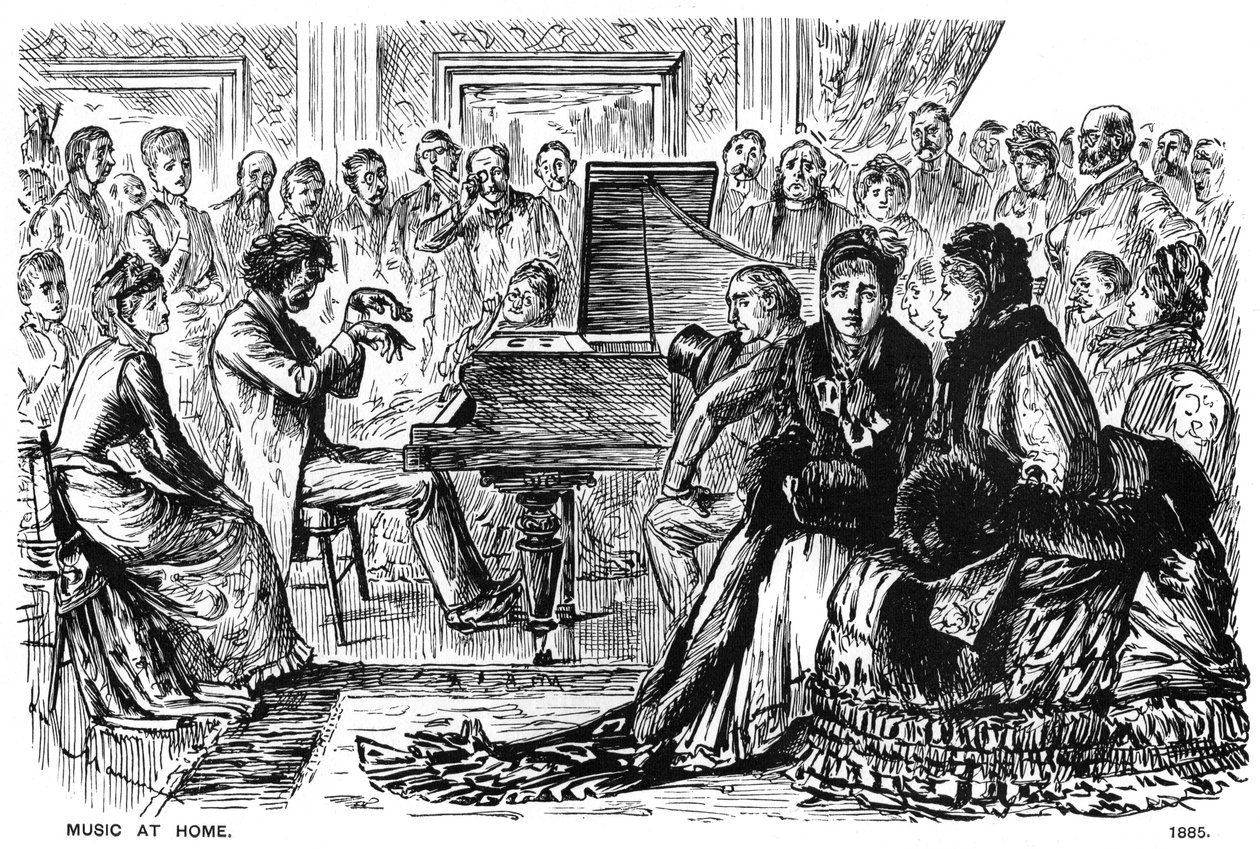 Zene otthon, 1885 1891. alkotó: George du Maurier