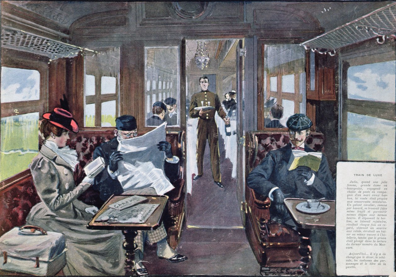 Éttermi kocsi egy luxusvonaton, alkotó: Georges Bertin Scott