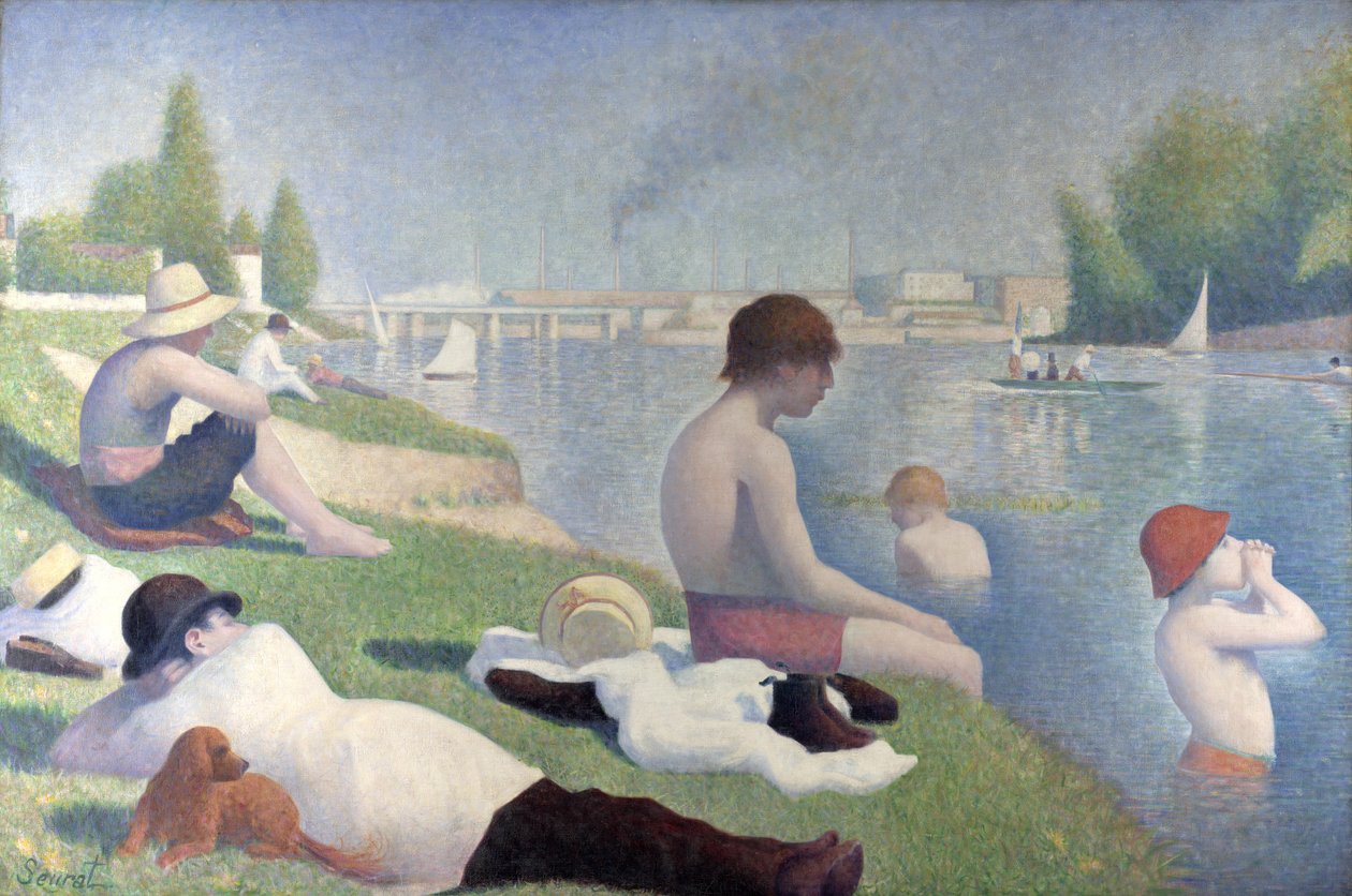 Fürdők Asnières -ben alkotó: Georges Seurat