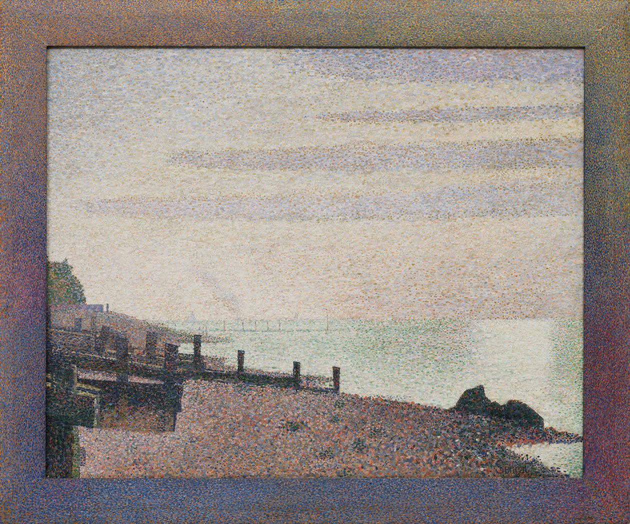 Honfleur, egy este, a Szajna torkolatánál alkotó: Georges Seurat