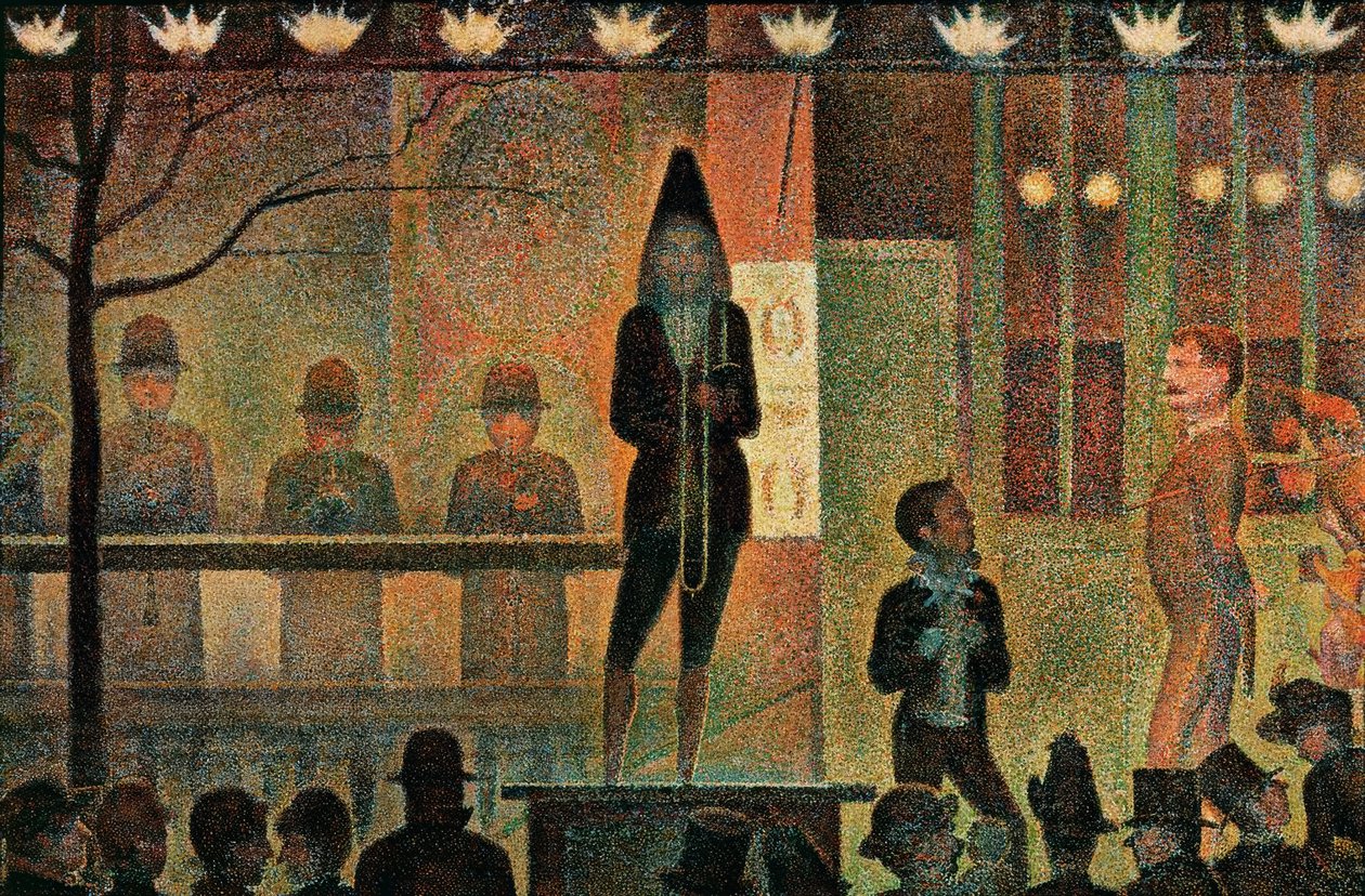 A cirkuszi felvonulás alkotó: Georges Seurat