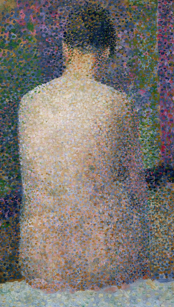 Modell hátulról, 1886 alkotó: Georges Seurat