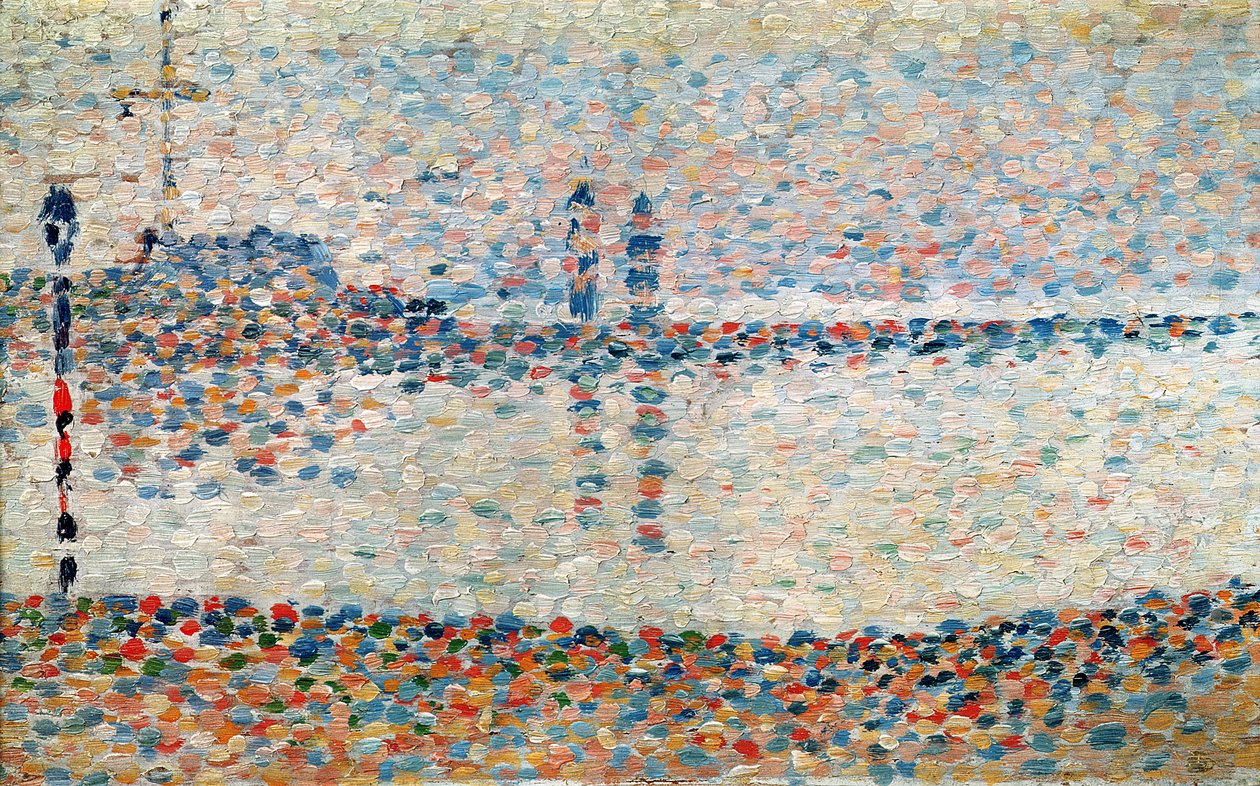 Tanulmány a „The Channel at Gravelines, Evening” számára, 1890 alkotó: Georges Seurat
