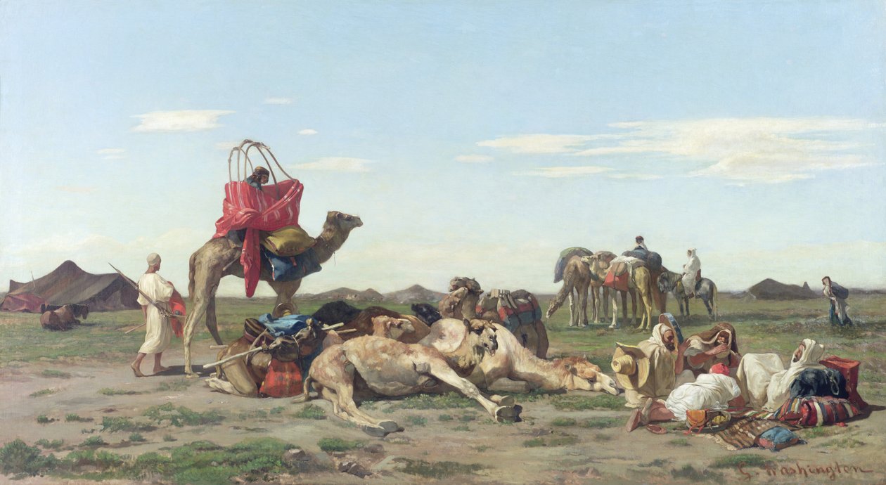 Nomádok a sivatagban, 1861 alkotó: Georges Washington