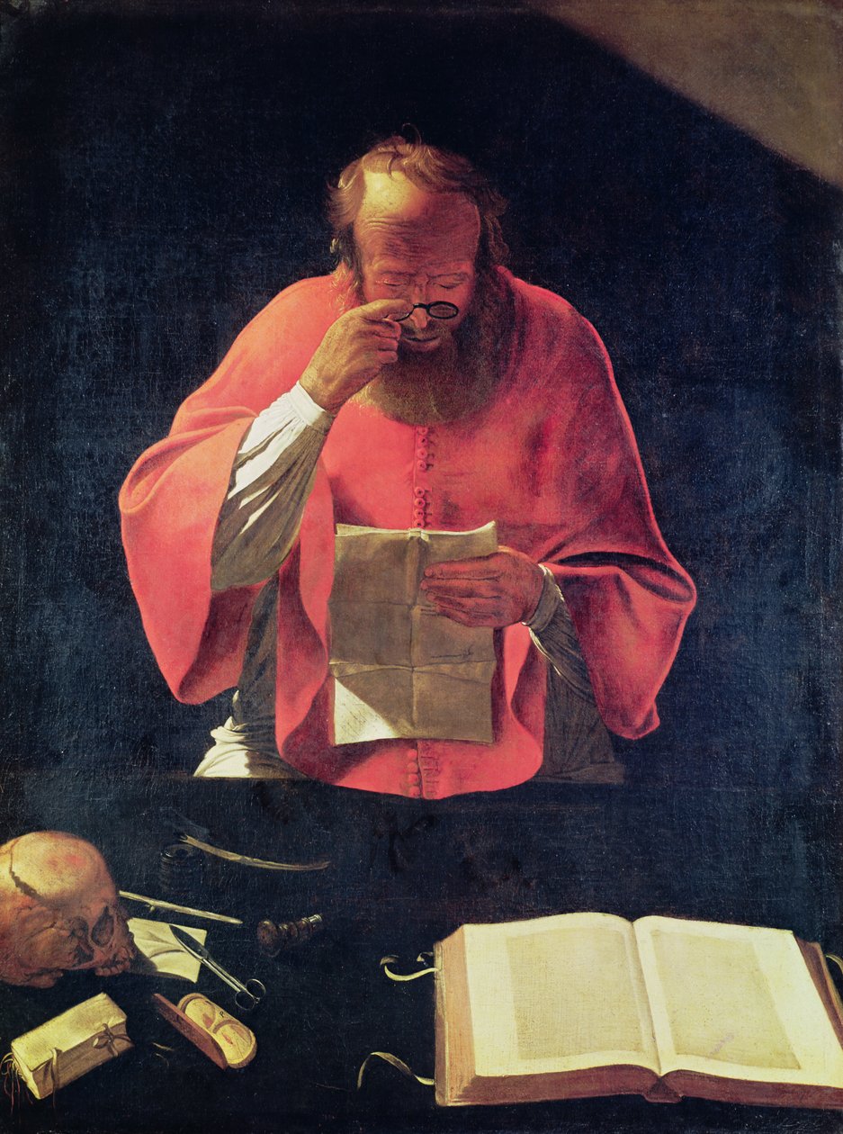 St. Jerome felolvasás alkotó: Georges de La Tour
