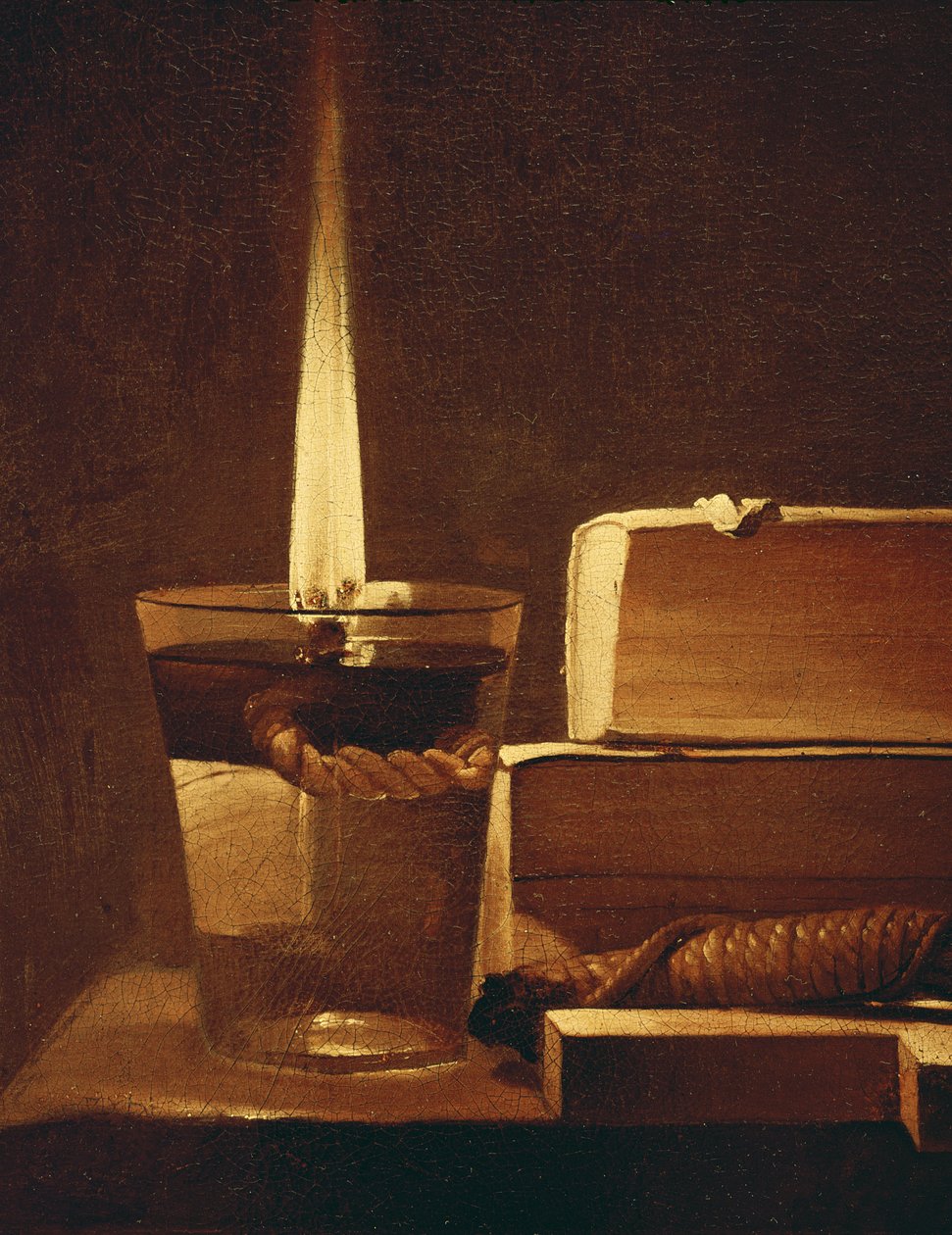 Az éjszakai lámpa, 1630-35 (93782 részlet) alkotó: Georges de La Tour