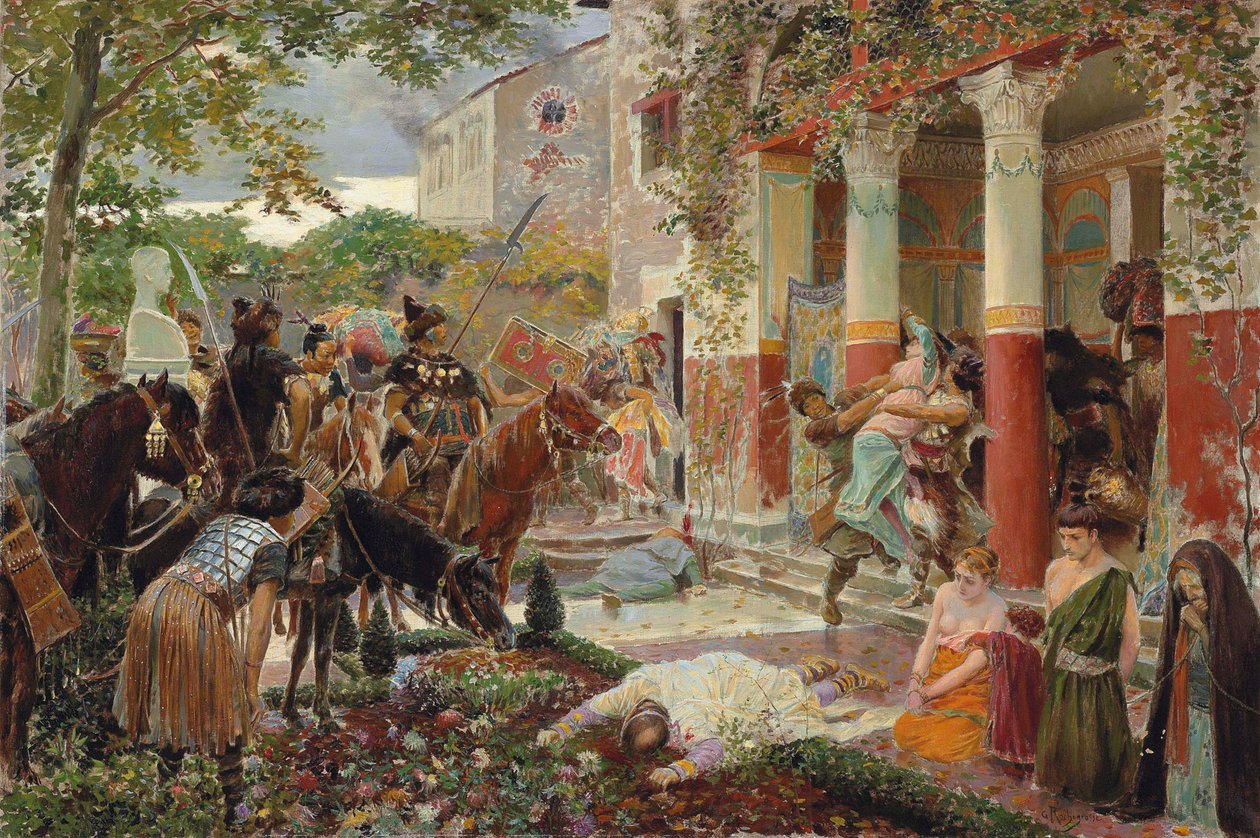 A tatárok támadása. alkotó: Georges Antoine Rochegrosse