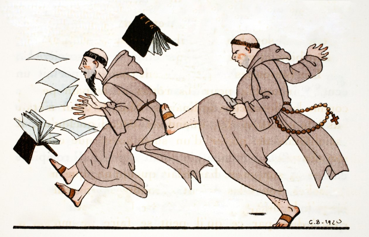 Az apát üldözi alkotó: Georges Barbier