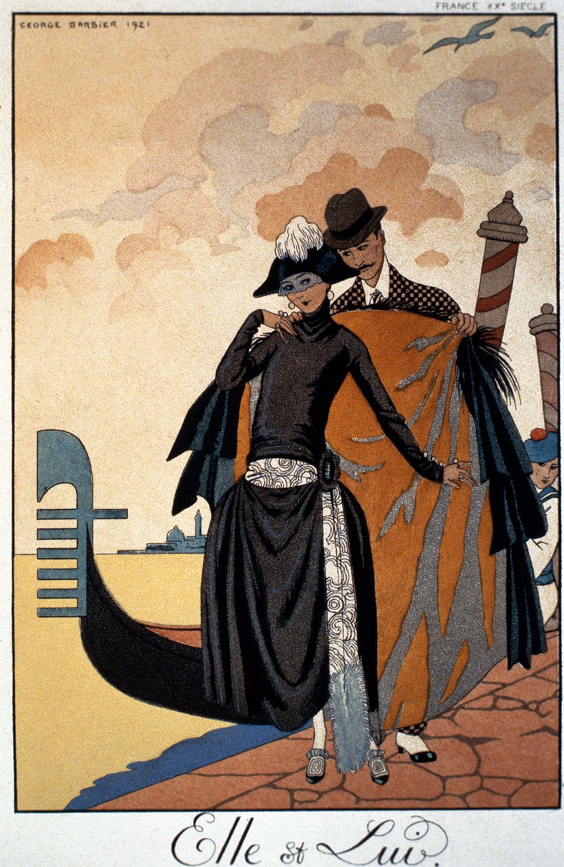 Ő és Ő, divat illusztráció alkotó: Georges Barbier