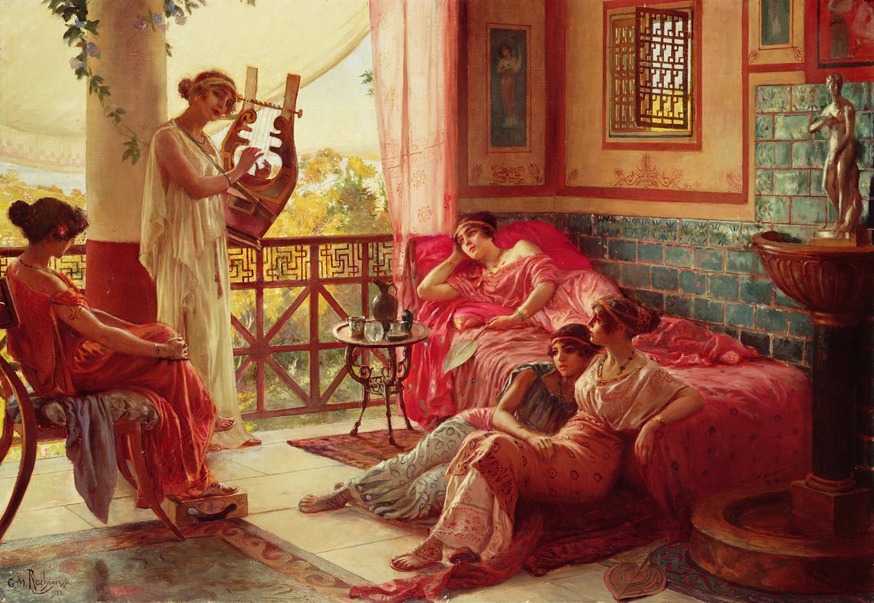 A líra játékos alkotó: Georges Marie Rochegrosse