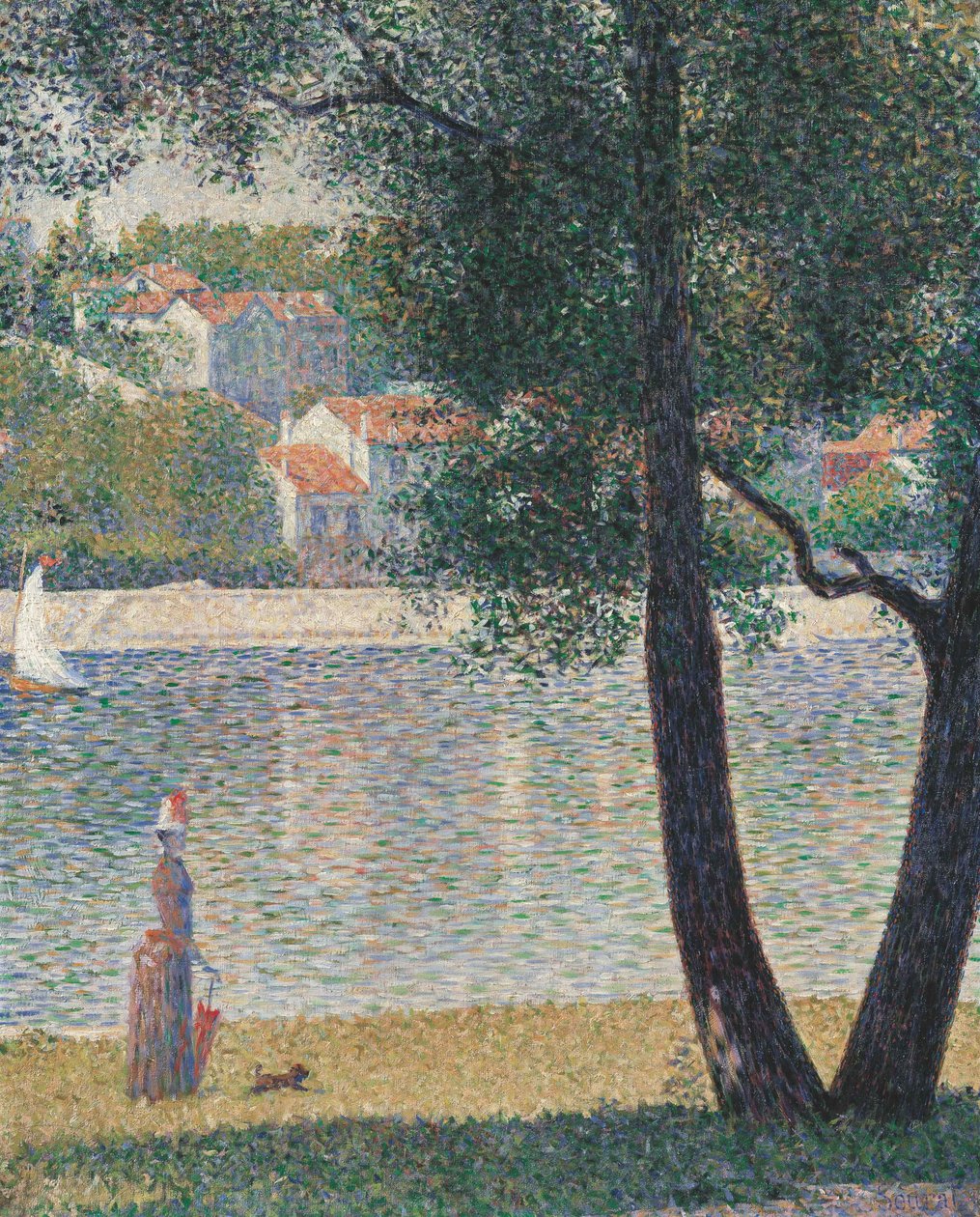 A Szajna Courbevoie-ban, 1885. alkotó: Georges Pierre Seurat