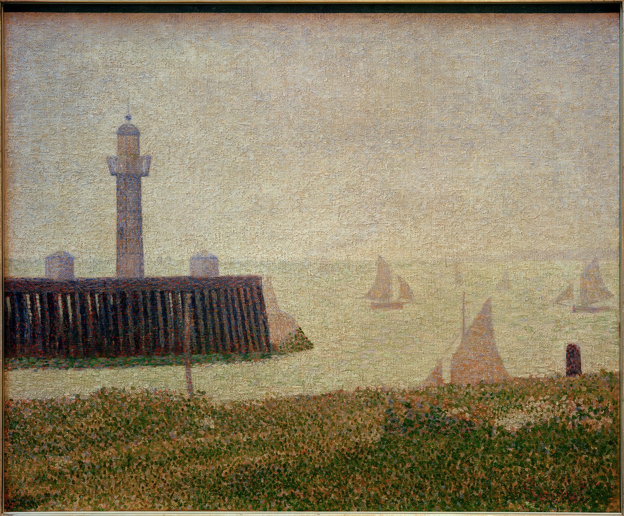 A Honfleur móló pontja alkotó: Georges Seurat