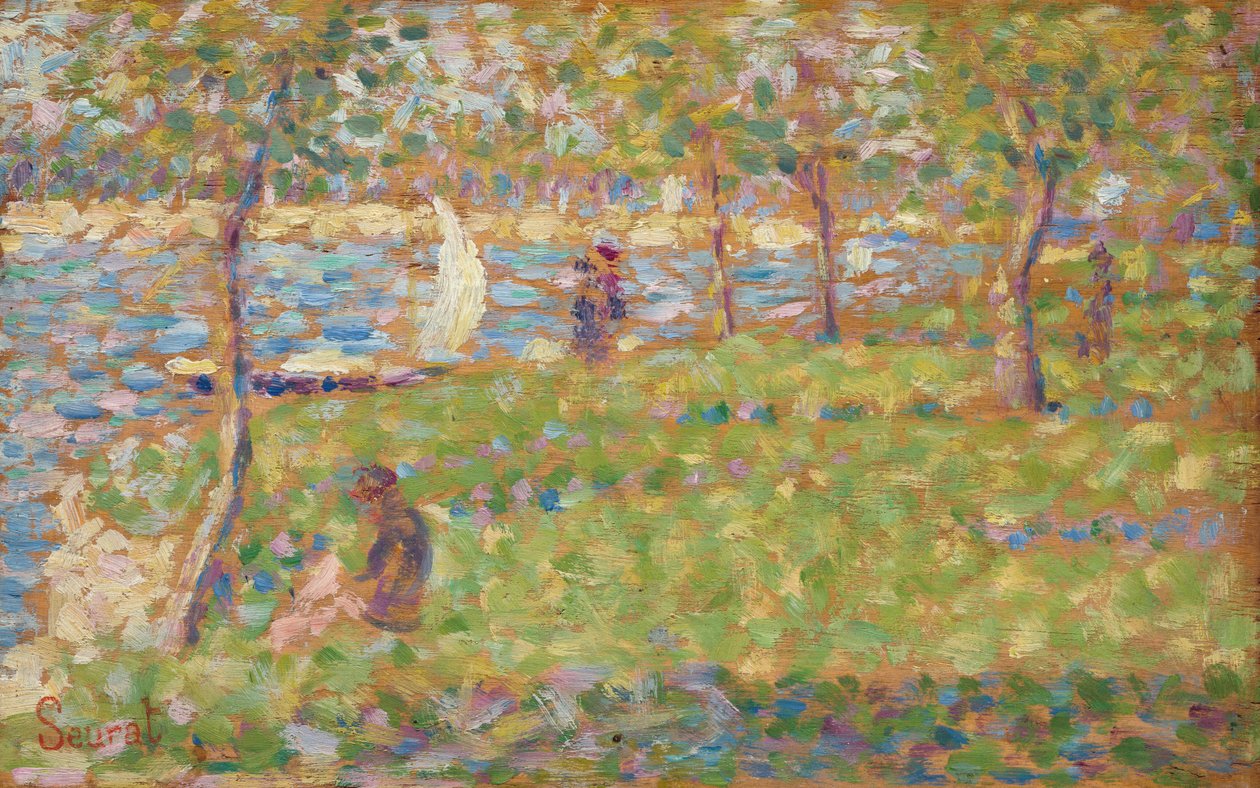 Tanulmány a "La Grande Jatte" számára alkotó: Georges Seurat