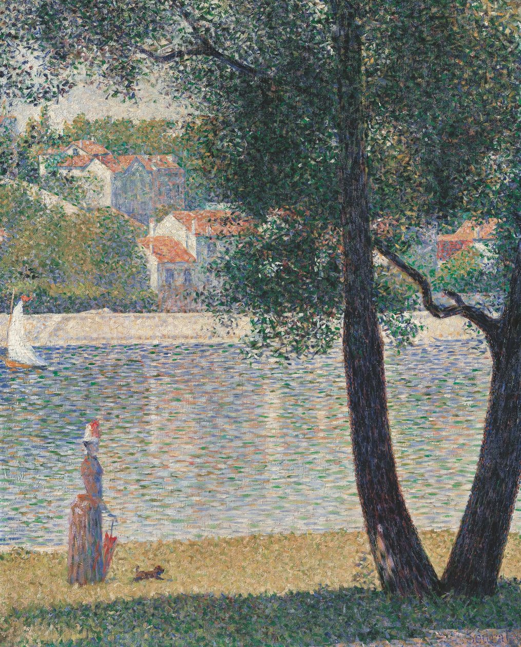 A Szajna Courbevoie-nál alkotó: Georges Seurat