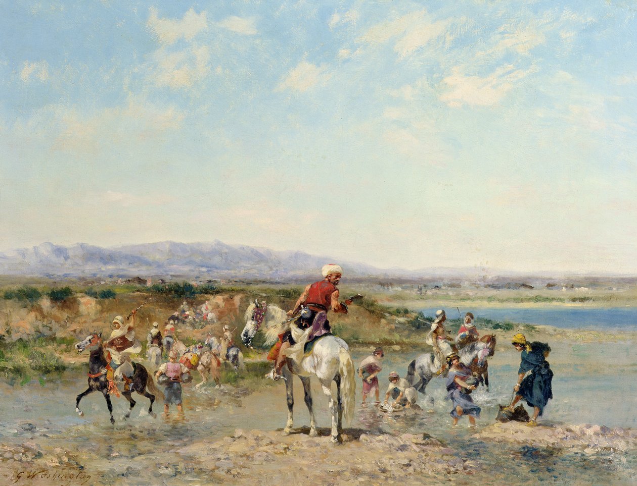 Arabok egy oázisban alkotó: Georges Washington