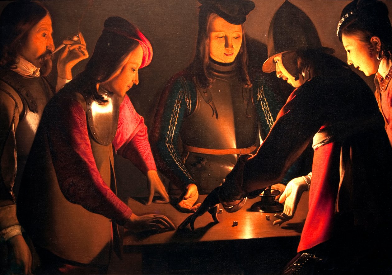 A kockajátékosok alkotó: Georges de La Tour
