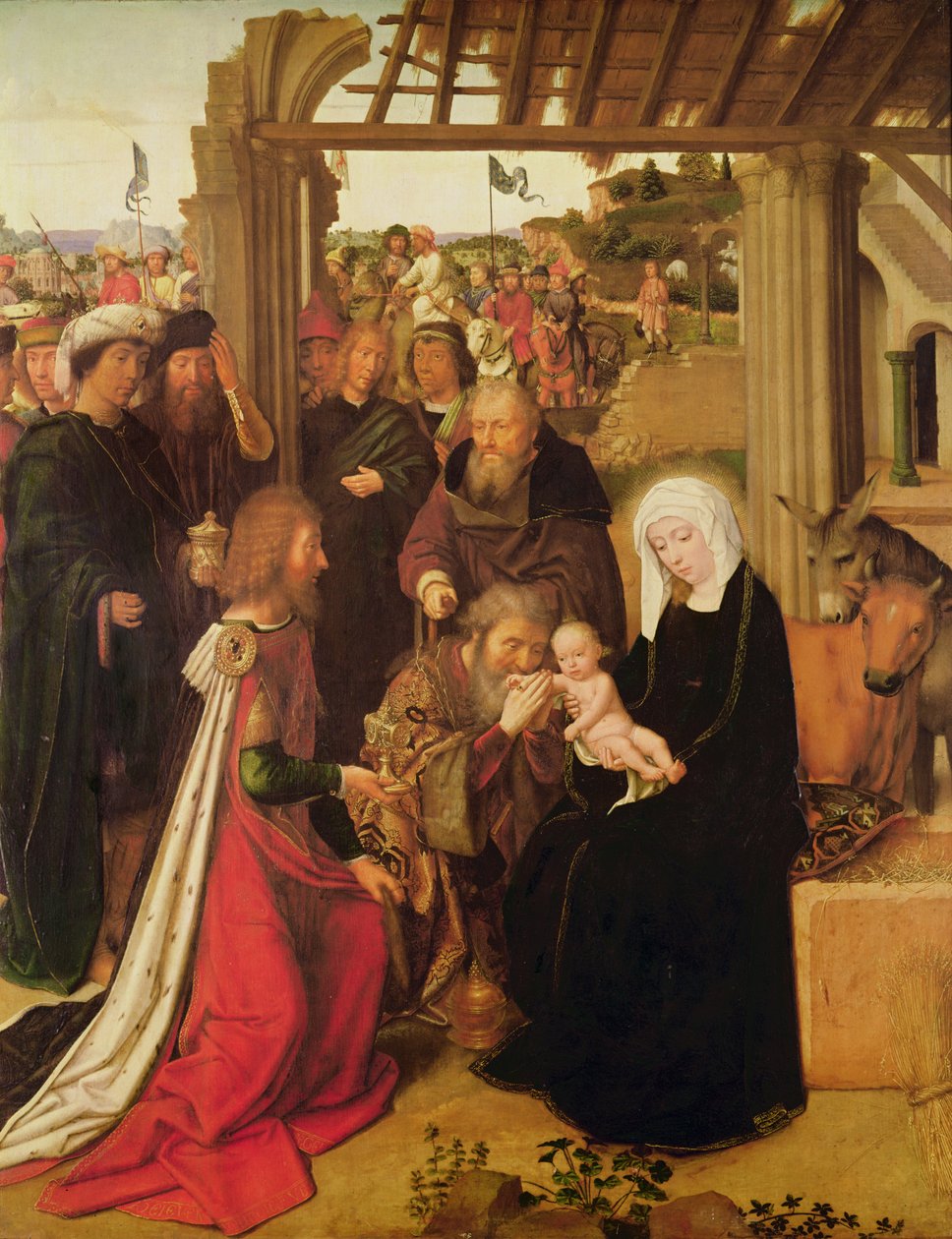 A bölcsek imádása (olaj, tölgyfa tábla) alkotó: Gerard David