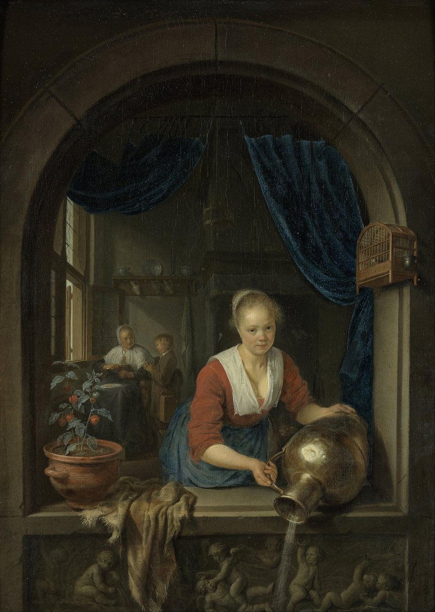 Cselédlány az ablaknál alkotó: Gerrit Dou