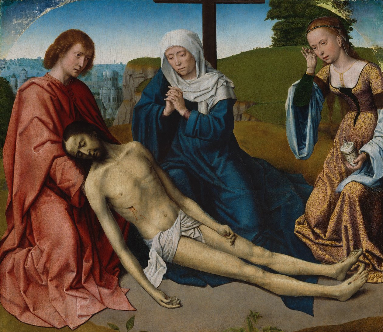 Siránkozás Krisztus teste felett alkotó: Gerard David
