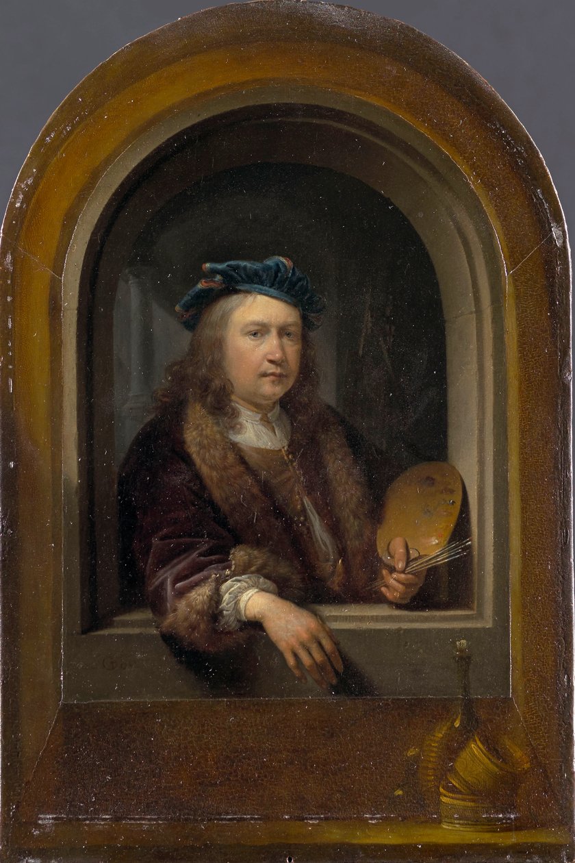 Önarckép palettával, c. 1660. alkotó: Gerrit Dou